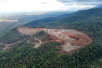 An open pit nickel mine in Palawan, Philippines.